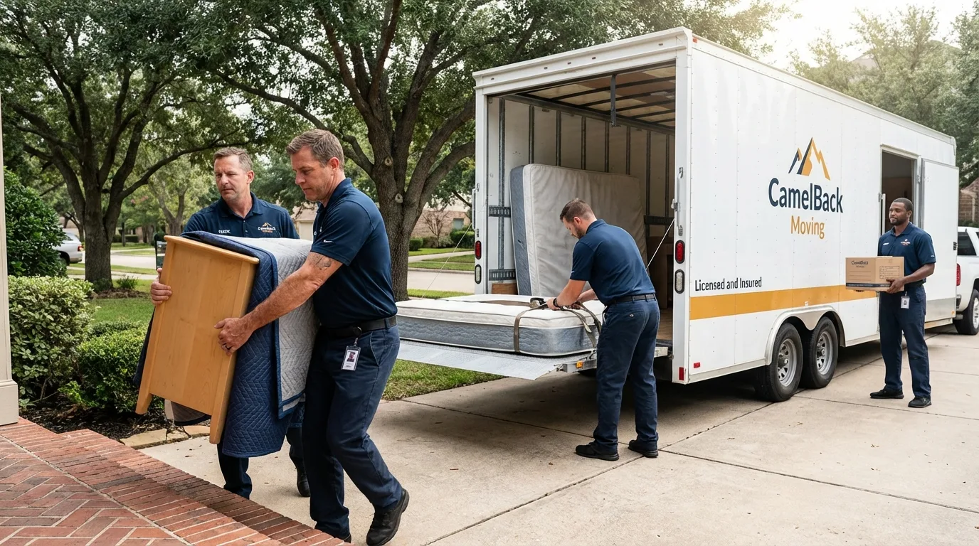 Crew loading residential truck for cross-state move from Gallatin, TN